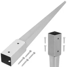 Produktbild: KOTARBAU® Einschlagbodenhülse 61 x 61 mm Länge 750 mm Feuerverzinkt Pfostenträger Stahl Einschlaghülse für Vierkantholzpfosten Bodenhülse Anker Erdanker Bodenanker für Holzpfosten