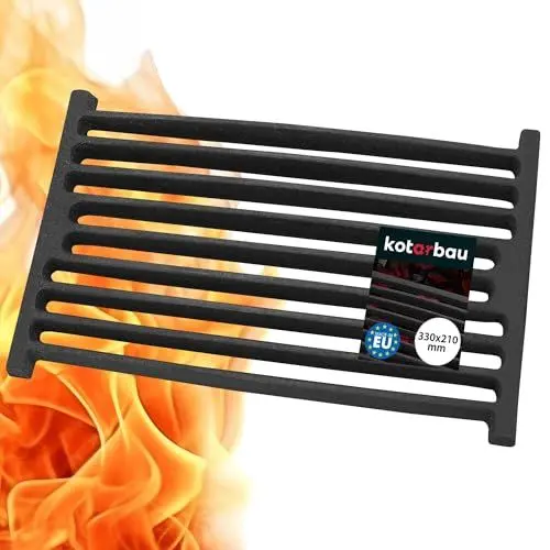 Produktbild: KOTARBAU Kaminrost 32 x 21,5 cm Kaminofen Ascherost Rost Tafelrost Ofengitter Kamin Ersatzteile Zubehör Gussrost Ofenrost Grillkamin Eckig Eckrost