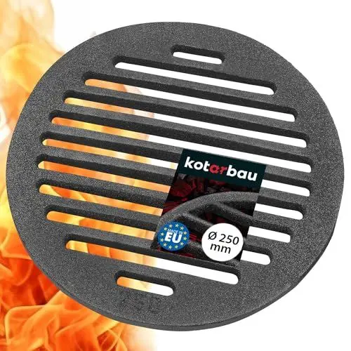 Produktbild: KOTARBAU Kaminrost Ø 25 cm Rundrost Ascherost Kaminofen Tafelrost Rost Ofengitter Kamin Ersatzteile Zubehör Gussrost Ofenrost Grillkamin Rund