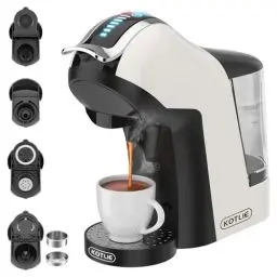 Produktbild: KOTLIE EM-308A 5 IN 1 COFFEE MACHINE 19 Bar 5in1 Multicapsule Espresso Kaffeemaschine für Nespresso/Dolce Gusto (weiß-u)