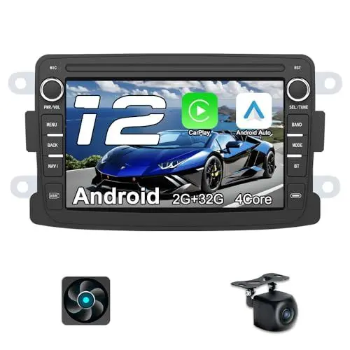 Produktbild: Kovanda 7 Zoll Android Autoradio Mit GPS Navi für Renault Dacia Duster Sandero Dokker Logan Lodgy Captur Unterstützt Wireless Carplay Android Auto DSP Bluetooth WiFi 2+32GB