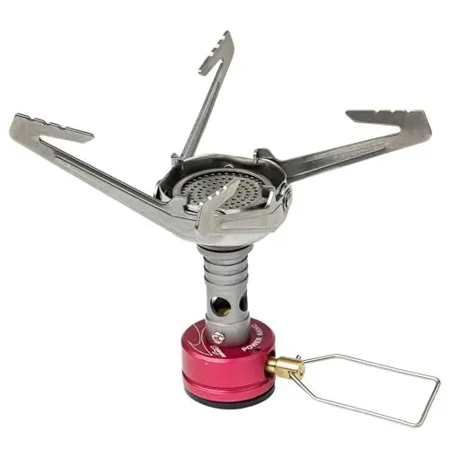 Produktbild: KOVEA Gaskocher - Extra starker und ultraleichter Campingherd - Faltbarer mini Brenner für alle outdoor Aktivitäten - Camping mit POWER NANO STOVE