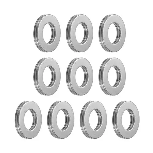 Produktbild: Kozelo 10 Stück AXK1528 Axialnadellager - (15 mm Bohrung x 28 mm Außendurchmesser x 2 mm Dicke) Lager mit 65Mn Unterlegscheiben für Förderanlagen, Chromstahl