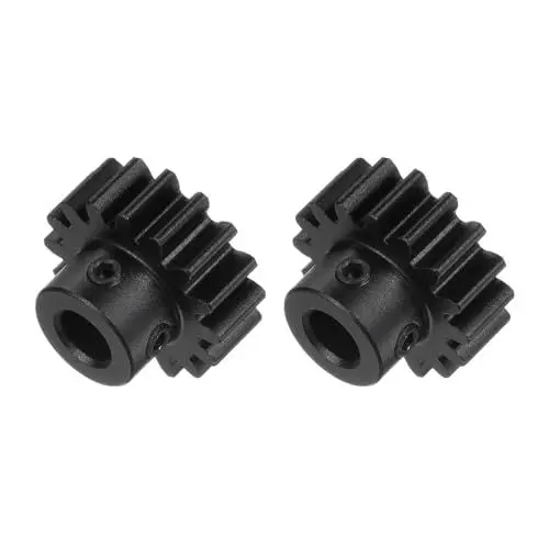 Produktbild: Kozelo 2 Stück Mod 1 Schritt Stirnradmotorzahnrad 16 Zähne - (5mm Bohrung x 6mm Höhe), geeignet für RC Autos, Aluminium