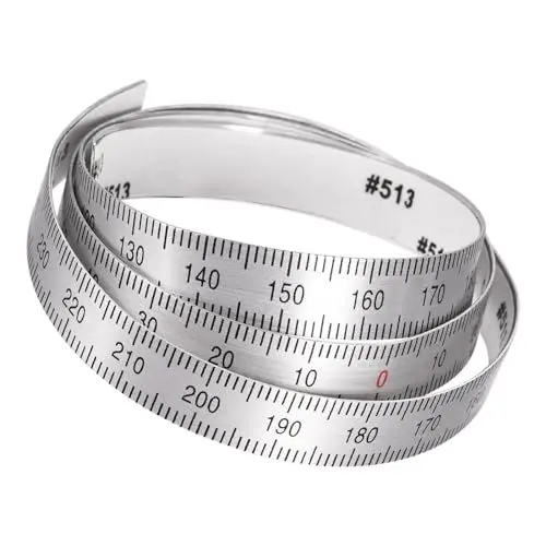 Produktbild: Kozelo Mittelfindung Lineal - (250mm-0-250mm) Klebendes Aluminium-Mittenzentrierungs-Lineal mit Löchern zur Messung von Symmetrie bei Holzarbeiten und Stoffen, ab der Mitte