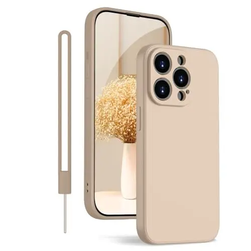Produktbild: KPPIT iPhone 12 Pro Max Hülle Silikon Case 6.7 Zoll,Hanyhülle iPhone 12 Pro Max (Kameraschutz) (Mikrofaser) (Kratzfeste) Rundumschutz Case Schutzhülle Hülle für iPhone 12 Pro Max,Khaki