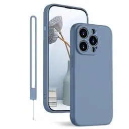 Produktbild: KPPIT iPhone 12 Pro Max Hülle Silikon Case 6.7 Zoll,Hanyhülle iPhone 12 Pro Max (Kameraschutz) (Mikrofaser) (Kratzfeste) Rundumschutz Case Schutzhülle Hülle für iPhone 12 Pro Max,Lavendelgrau