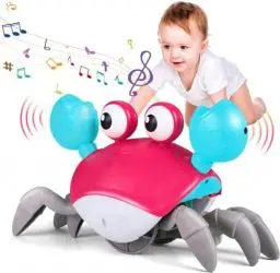 Produktbild: Krabbe Baby Spielzeug - Crawling Crab mit Musik und Licht Interaktive Sensory Spielzeug mit Automatisch Vermeiden Hindernisse Funktion - Baby Musikspielzeug Tummy Time Toys Krabbelspielzeug Red