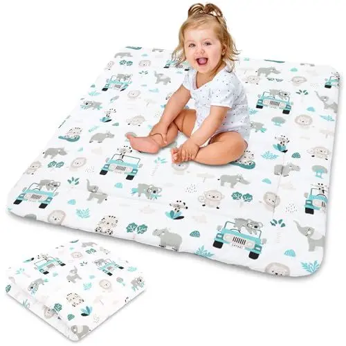 Produktbild: Krabbeldecke Krabbelmatte für Baby – Spielmatte Spieldecke Bodenmatte für Kinder und Babys für Kinderzimmer und Laufgitter Große faltbar waschbar Play Mat