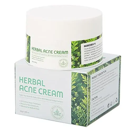 Produktbild: Kräuter-Aknecreme, Akne-Entfernungscreme, Anti-Akne-Pickel-Entfernungs-Feuchtigkeitscreme 50g