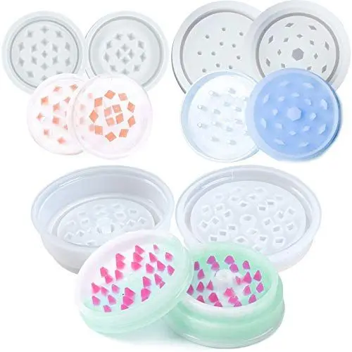 Produktbild: Kräutermühle Epoxidharz Silikonformen Set für Gewürze Teeblätter 3 Größen, 6,3 cm, 5,1 cm, 4,1 cm