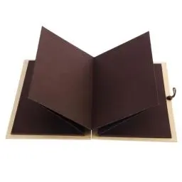 Produktbild: Kraft Papier Hardcover Akkordeon Stil DIY Foto Ablum Buch 36 Seite leer Sammelalbum für Graduierung Geburtstag Jubiläum Hochzeit Valentinstag (Kaffee Seiten)