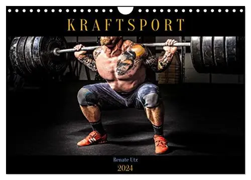Produktbild: Kraftsport (Wandkalender 2024 DIN A4 quer), CALVENDO Monatskalender: Energetische Bilder athletischer Körper beim Krafttraining im Fitnessstudio (CALVENDO Sport)