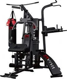 Produktbild: Kraftstation AsVIVA MG6 Pro 50in1 90kg Box- Kampfsport Multi-Gym inkl. Dip-Station, Bauchtrainer und Boxsack mit Boxhandschuhe