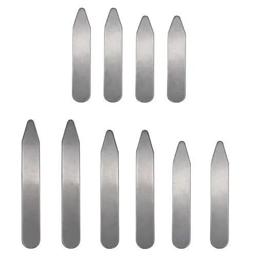Produktbild: Kragenstäbchen Metal 10 Stück Hemdkragen Einsatz Herren Edelstah Hemd Kragenstäbchen Hemdkragenhalter 50,8mm 55,8mm 63,5mm 70mm 76mm