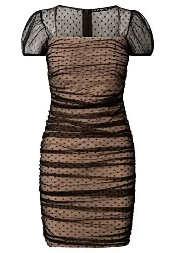 Produktbild: Kraimod Damen Tüllkleid, Schwarz-beige, 34 EU