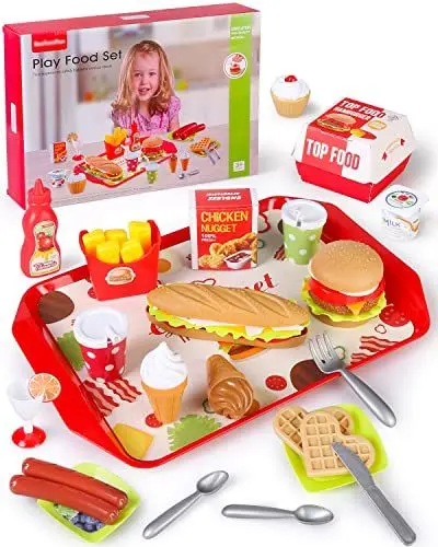 Produktbild: kramow Kinderküche Zubehör, Küchenspielzeug Set, Spielküche zubehör Kinder ab 3 Jahren, Mädchen Junge ab 3 4 5 6 Jahren