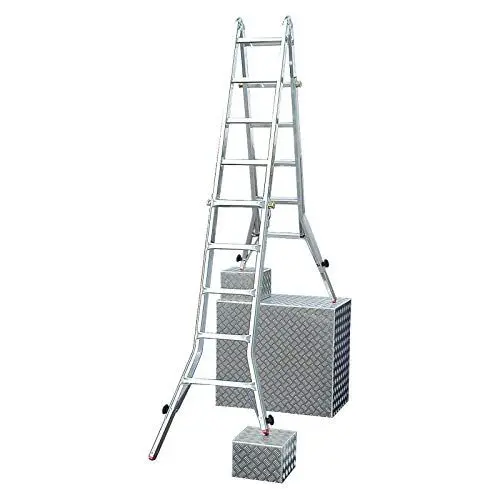 Produktbild: Krause TeleVario Teleskop Gelenkleiter 4x4 o 4x5 Sprossen Norm EN 131-1, Sprossenzahl:4 x 5 Sprossen