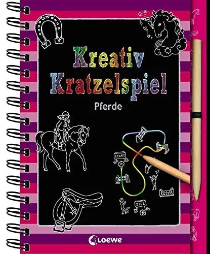 Produktbild: Kreativ-Kratzelspiel: Pferde: Kritz-Kratz-Beschäftigung für Kinder ab 5 Jahre (Kreativ-Kratzelbuch)