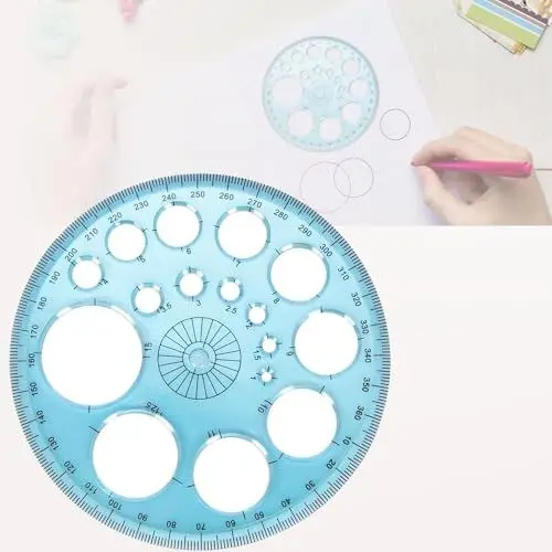 Produktbild: Kreisschablone zum Zeichnen Kreis Schablone Vorlage Multifunktionales Quilling Schablone Messschablonen Lineale Zeichenschablone Circle Stencil zum Lernen Entwerfen Büro