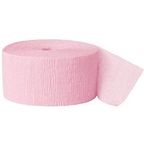 Produktbild: Krepp-Papier Party-Papierschlange - 24 m - Hellrosa, Pastellrosa, 81ft