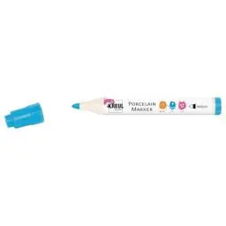 Produktbild: KREUL 16320 - Porcelain Marker medium Hellblau - Für Kinder entwickelter Porzellanmalstift, ohne Schütteln und Pumpen sofort los malen