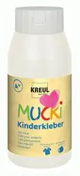 Produktbild: KREUL 24383 - Mucki Kinderkleber, 750 ml Flasche, wasserlöslich, lösemittelfrei, PVC-frei, geruchlos, universell einsetzbar, parabenfrei, glutenfrei, laktosefrei, vegan, auswaschbar, glasklar