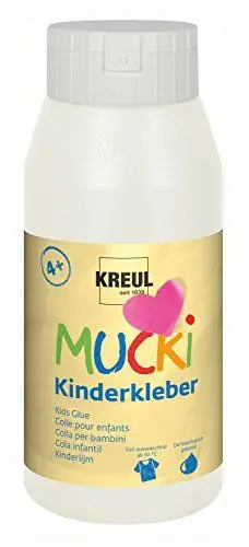 Produktbild: KREUL 24383 - Mucki Kinderkleber, 750 ml Flasche, wasserlöslich, lösemittelfrei, PVC-frei, geruchlos, universell einsetzbar, parabenfrei, glutenfrei, laktosefrei, vegan, auswaschbar, glasklar