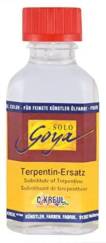 Produktbild: KREUL 3571-125ML - Solo Goya Terpentin-Ersatz, Flasche mit 125 ml, Reinigungsmittel für alle Arbeitsgeräte wie Pinsel, Spachtel, Paletten und als Verdünnungsmittel für Ölfarben