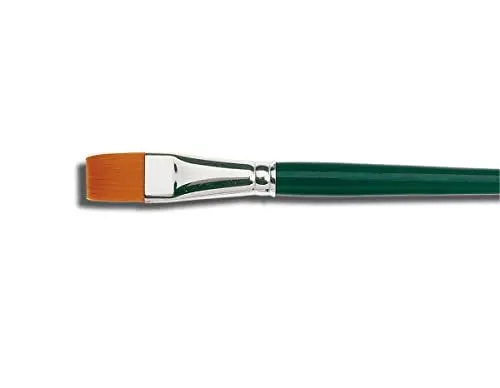 Produktbild: KREUL 721102 - Universalpinsel Basic Synthetics, für Kunst, Hobby, Schule und Großverbraucher, Besatz aus feinem Nylonhaar, flach, Größe 2