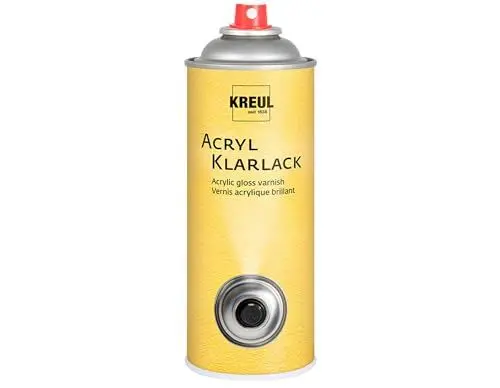 Produktbild: KREUL 810400 - Acryl Klarlack, 400 ml Spraydose, Überzugslack für Schriftstücke, Fotos, Aquarelle, Kohle- und Bleistiftzeichnungen, durchsichtiger und wasserabstoßender Film