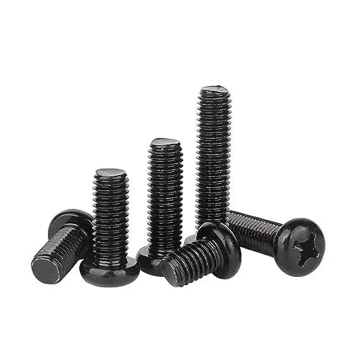 Produktbild: Kreuzschlitz-Traversenkopf, großer Flacher Rundkopf-Schraubbolzen M2 M2,5 M3 M4 M5 M6 M8, schwarzer Edelstahl 304(M5X16 (20pcs))