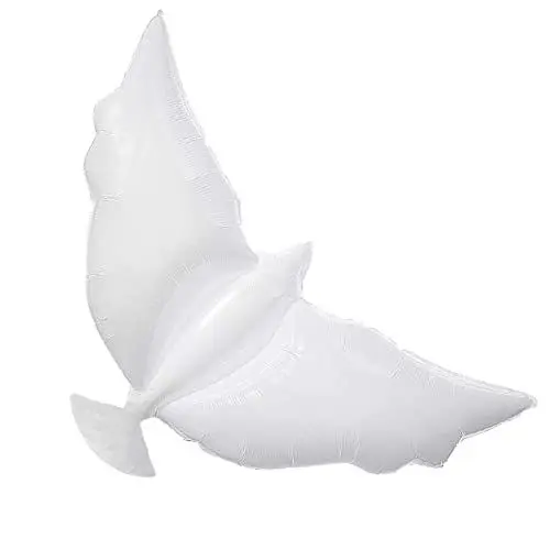 Produktbild: Krippe Modern zur Veröffentlichung Biologisch abbaubare Erinnerungsengelballons zur Veröffentlichung im Gedenkdekorationen zur Feier des Lebens RIP Rest In Peace Loss Frisch (White, One Size)