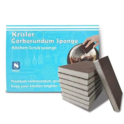 Produktbild: Krisler Carborundum Schwamm, Nano, Schmirgelschwämme, Kaspischer Steintopf, Reinigungsbürste, Rost, Radiergummi, Scheuerschwämme, Topfreiniger, mit Karborund, Küchenreinigungswerkzeug, 8 Stück