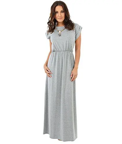 Produktbild: KRISP 3269-GRY-14 Damen Leichtes Kleid (Grau, Gr.42)