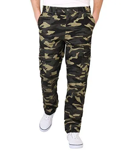 Produktbild: KRISP 7919-KHA-XXXL: Herren Lange Cargo Combat Camouflage Hose