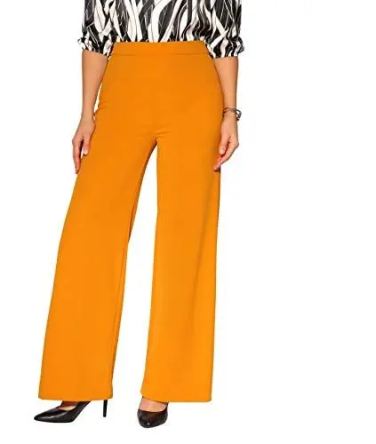 Produktbild: KRISP Damen Business Smart Casual Hose Schlaghose (Senfgelb, Gr.46) (3094-MSTD-18)