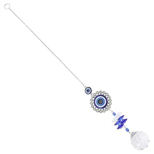 Produktbild: Zerodeko 1stück Evil Eye Wandbehang Türkischem Kreativer Handgefertigtes Deko-Element Für Zuhause Blauer Mit Regenbogen-