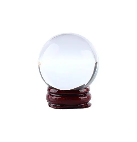 Produktbild: Kristallkugel, Klare Linsenkugel, Natürlicher Quarz, Transparente Glaskugel, Meditationskugel, Haushaltsdekoration mit Standfuß für Zuhause, Büro, Liebhaber, Freunde, 40 Mm Durchmesser