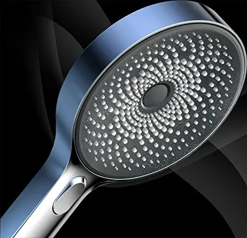Produktbild: Krobec Handbrause Duschkopf, große Duschkopf Regendusche 130 mm, Handbrause, mit 3 Strahlarten,Premium-Duschset, Massagedüse für Spa (Chrom)