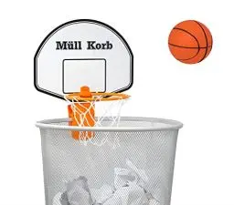 Produktbild: KrockaZone. Mini Basketballkorb für den Mülleimer Papierkorb mit kleinem Ball - Spaß fürs Zimmer, Tür, Büro, Zuhause, Kinder, Sport, Spielzeug