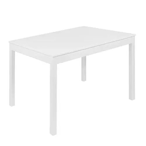 Produktbild: Krok Wood Esstisch Tomas aus Massivholz in Buche, Farbe Weiß (110 х 75 х 75 cm)