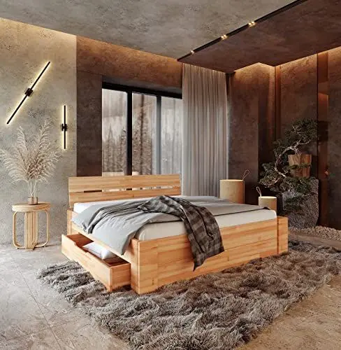 Produktbild: Krok Wood Massivholzbett ELSA in Buche (140 x 200 cm)