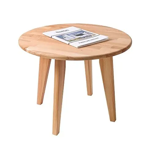 Produktbild: Krok Wood Runder Couchtisch Dresden aus Massivholz in Buche (75 x 75 x 46 cm)