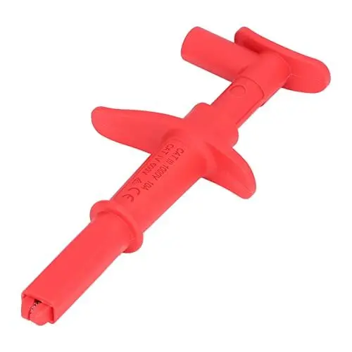 Produktbild: Krokodilklemmen-Prüfhaken, PA-PVC-Multimeter-Prüfset, Kupfer-Prüfkabel-Set für Zerstörungsfreie Kabelprüfung (Rot)