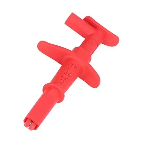 Produktbild: Krokodilklemmen-Testhaken, Spezielle 16-mm-Testclip-Lochgröße Erkennt Hochspannungskabel (Rot)