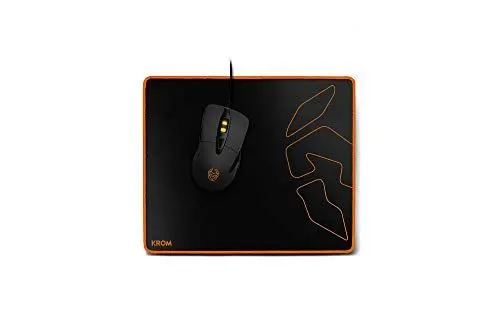 Produktbild: KROM KNOUT SPEED BLACK BULK - Hochleistungs-Gaming-Mauspad für optische/Laser-Maus, Gummiboden, Größe 320x270x3mm, Schwarz