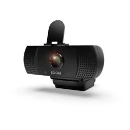 Produktbild: KROM Webcam KAM -NXKROMKAM- Webkamera entwickelt für Gaming, 1080p, 30fps, integriertes mikrofon, stativ im lieferumfang, USB, Schwarz
