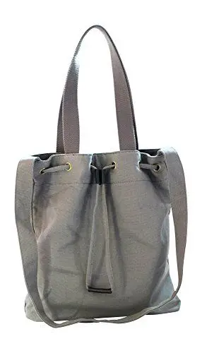Produktbild: Kronya® | Elegante Tragetasche aus Stoff | Clutch Damen Damenhandtasche Damentasche Handtasche Henkeltasche Rucksack Schulrucksack Schultasche Schultertasche Shopper Tasche Umhängetasche (Grau)