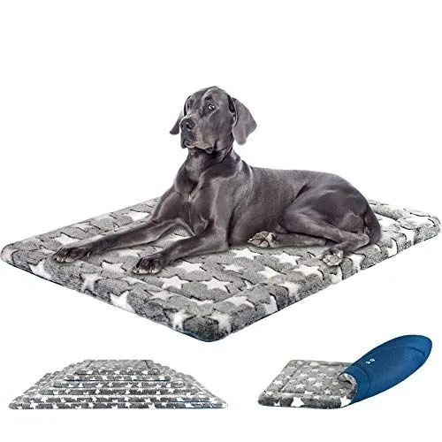 Produktbild: KROSER Hundematte 137CM Stilvolles Haustiermatte Wende Bettbettmatte (Kühl und Warm) Weiches Hundebett Hoher Dichte Schaumstoff Waschbar Haustierbett für Große Hunde bis zu 59 Kg MEHRWEG